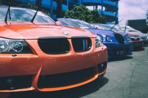 orange bmw parked in the workshop near campbells bay