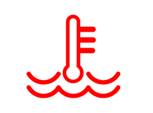 Engine coolant temperature warning light symbol
