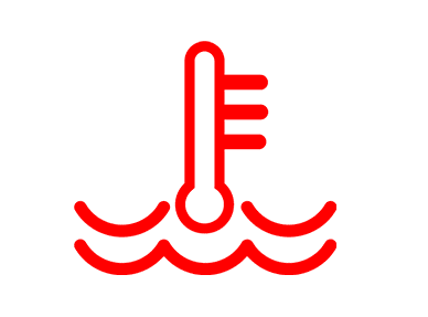 Engine coolant temperature warning light symbol