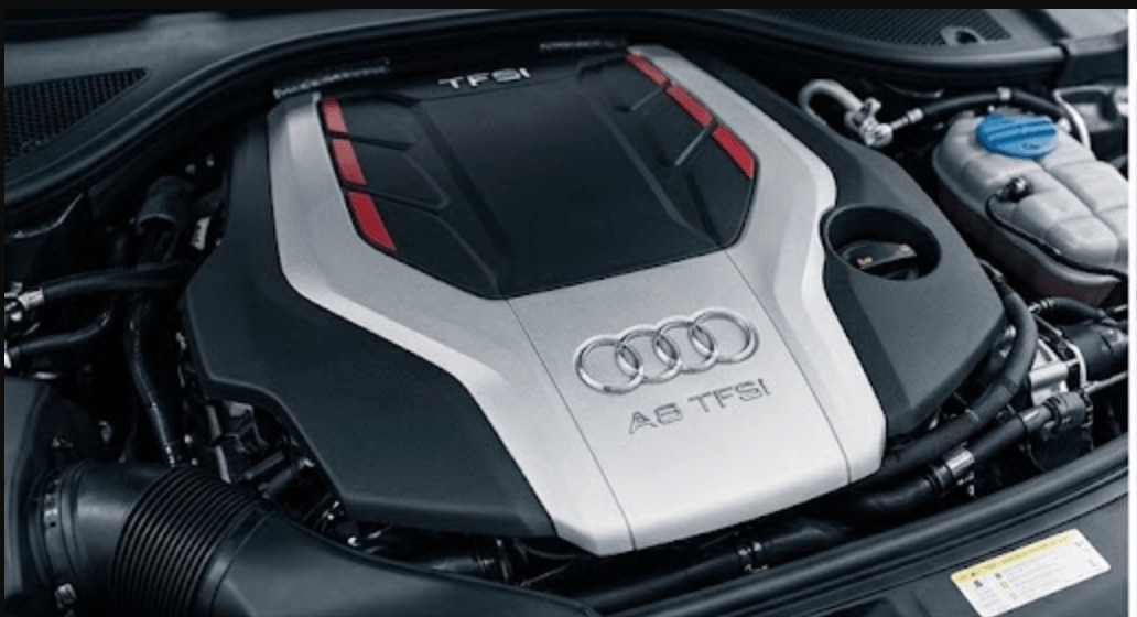 Close-up of a clean Audi A8 TFSI engine, representing specialist Audi servicing and repairs in Auckland