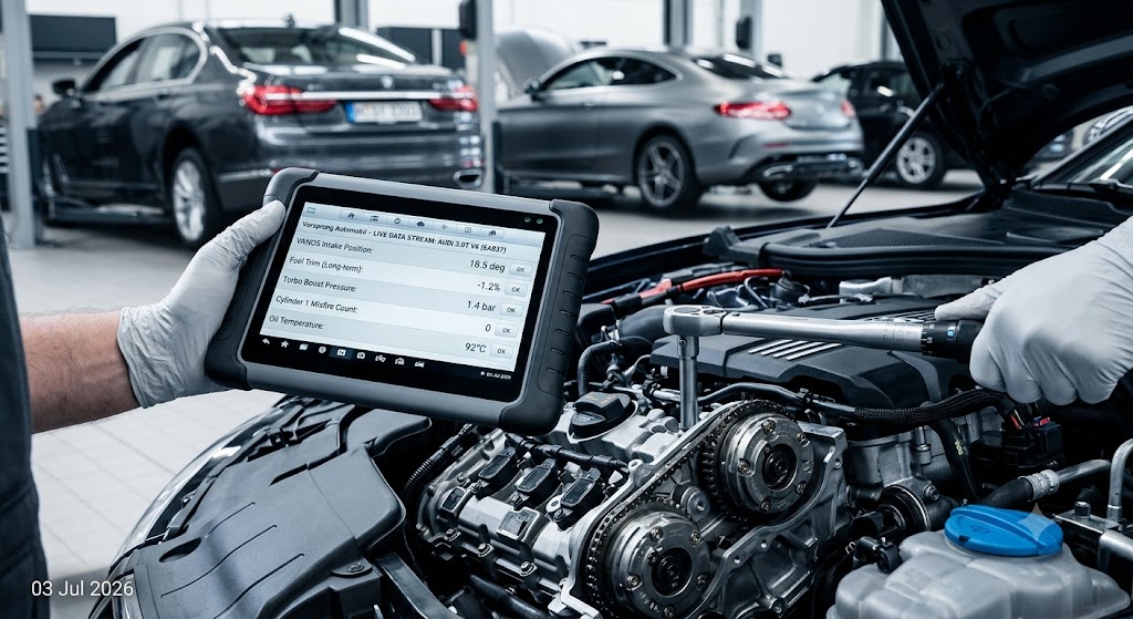 servicing european car engine