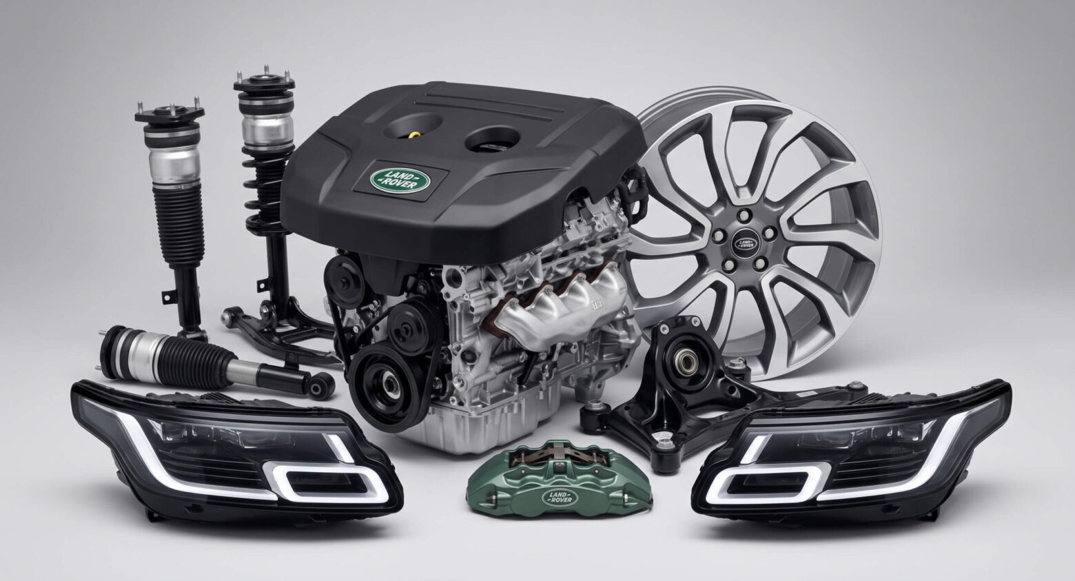 land rover parts that are being serviced at vorsprung automobil
